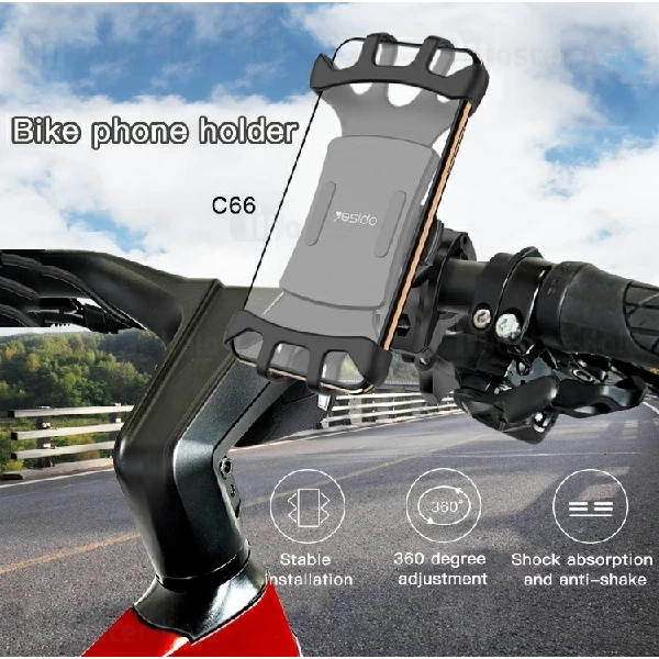هولدر موبایل یسیدو Yesido C66 Bike Phone Holder مناسب دوچرخه و موتور