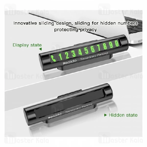 هولدر کارت پارکینگ یسیدو Yesido C68 Number Card Holder با اعداد شبرنگ