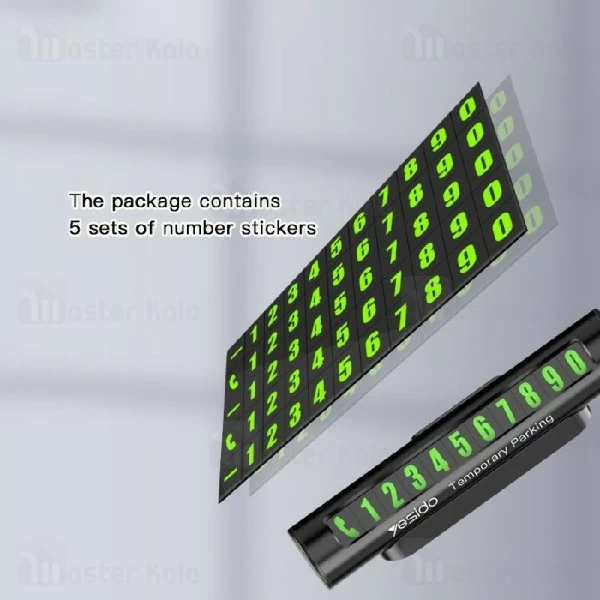 هولدر کارت پارکینگ یسیدو Yesido C68 Number Card Holder با اعداد شبرنگ