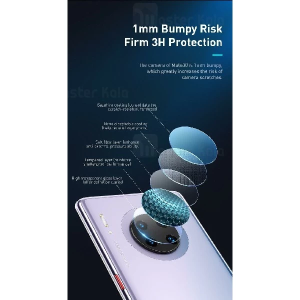 پک دوتایی محافظ لنز دوربین شیشه ای موبایل Huawei Mate 30 / 30 Pro Baseus SGHWMATE30-JT02