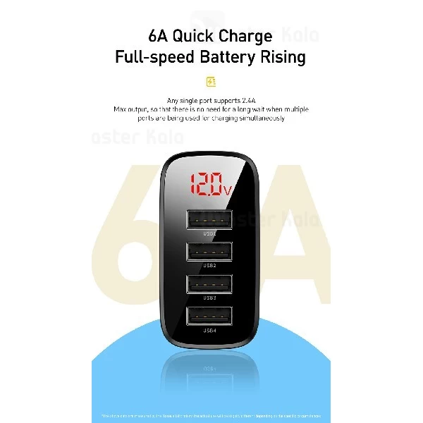شارژر دیواری بیسوس Baseus Mirror Lake Charger CCJMHB-B01 30W چهار پورت
