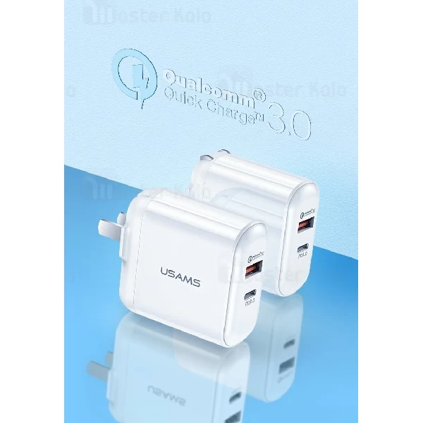 شارژر دیواری یوسمز Usams CC065 T12 PD QC3.0 USB Charger توان 3 آمپر