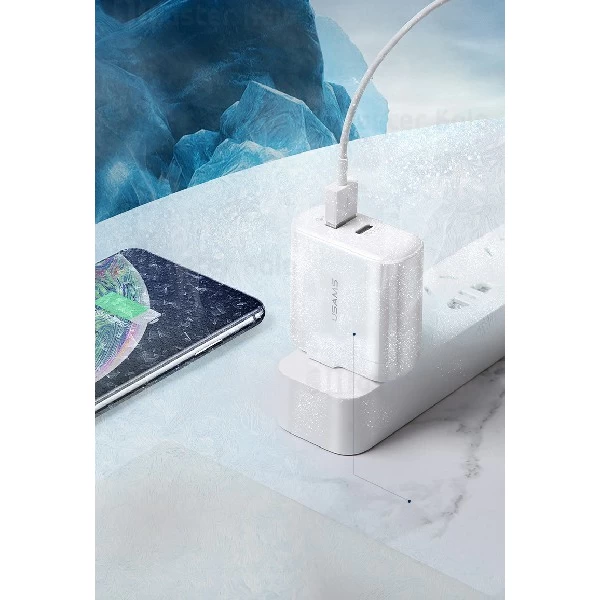 شارژر دیواری یوسمز Usams CC065 T12 PD QC3.0 USB Charger توان 3 آمپر