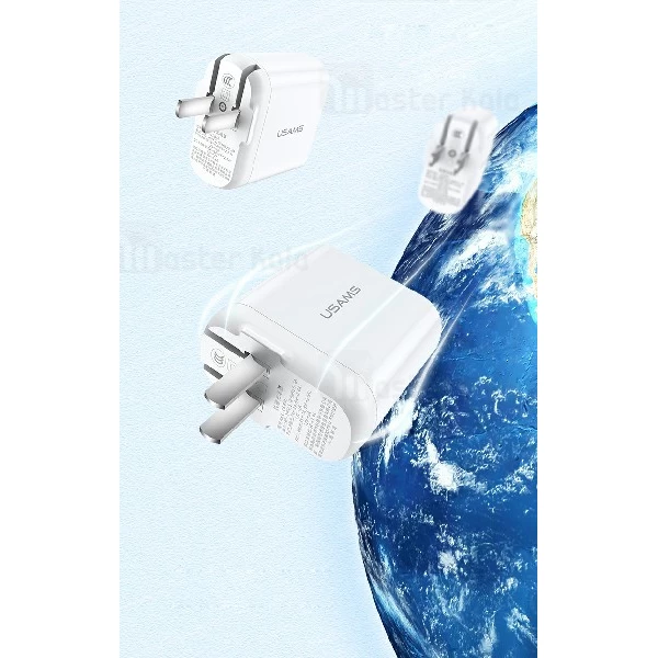شارژر دیواری یوسمز Usams CC065 T12 PD QC3.0 USB Charger توان 3 آمپر
