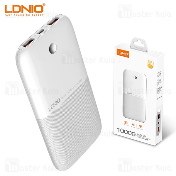 پاوربانک 10000 الدینیو LDNIO PR1009 Dual USB Power Bank توان 2.1 آمپر