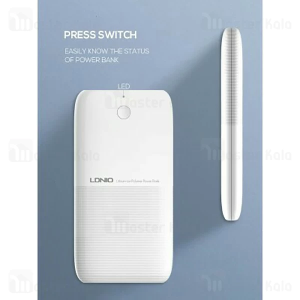 پاوربانک 10000 الدینیو LDNIO PR1009 Dual USB Power Bank توان 2.1 آمپر