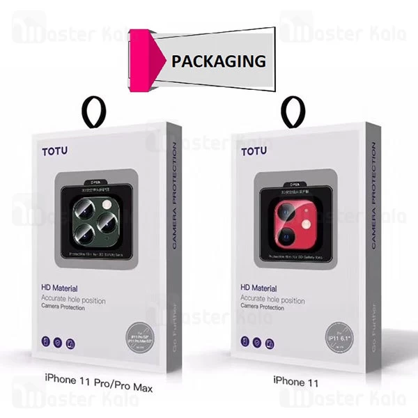 محافظ لنز دوربین آیفون TOTU Apple iPhone 11 Pro / 11 Pro Max HD Lens Protector