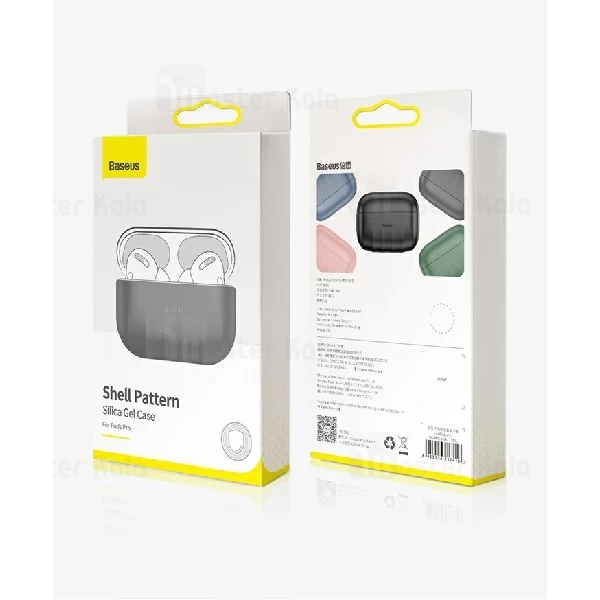 کاور محافظ سیلیکونی ایرپاد پرو بیسوس Baseus Shell Pattern Silica Gel Case WIAPPOD-BK