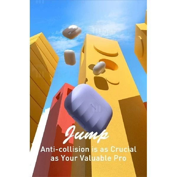 کاور محافظ سیلیکونی ایرپاد پرو بیسوس Baseus Shell Pattern Silica Gel Case WIAPPOD-BK