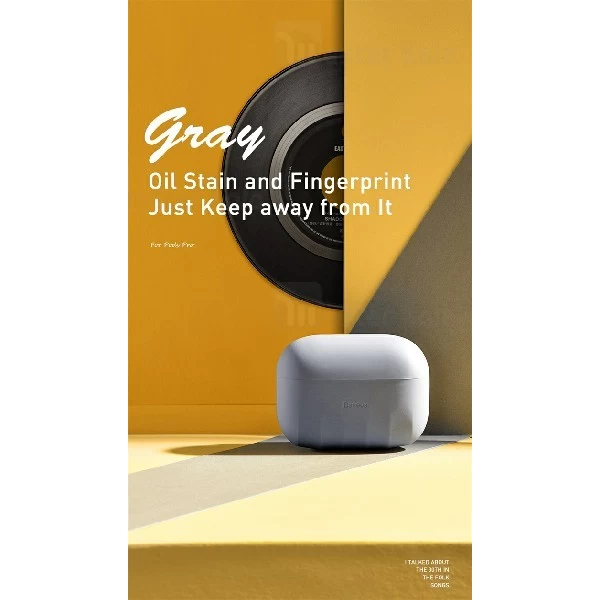 کاور محافظ سیلیکونی ایرپاد پرو بیسوس Baseus Shell Pattern Silica Gel Case WIAPPOD-BK