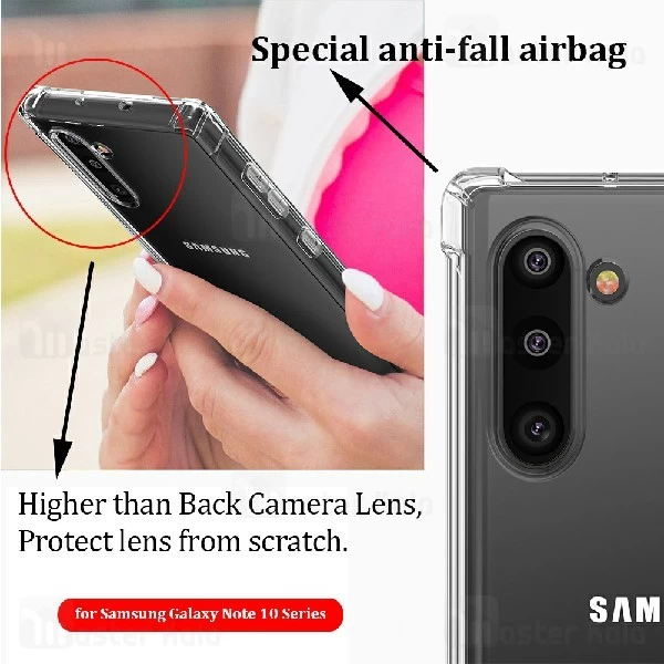قاب ژله ای ضد ضربه سامسونگ Samsung Galaxy Note 10 Smtt ShockProof AirBag