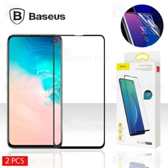 پک 2 تایی محافظ نانو تمام صفحه خمیده بیسوس سامسونگ Samsung Galaxy S10 Baseus SGSAS10-KR01