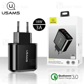 شارژر دیواری یوسمز Usams CC085 PD QC3.0 Charger 18W توان 3 آمپر