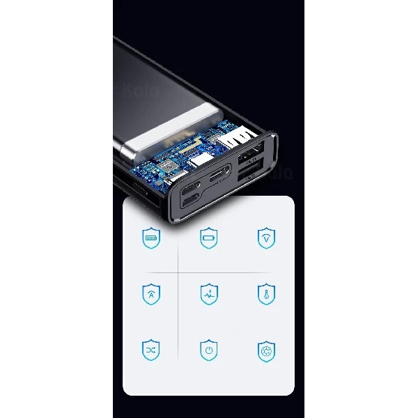 پاوربانک 10000 یوسمز Usams CD97 Dual USB Digital Display توان 2.1 آمپر