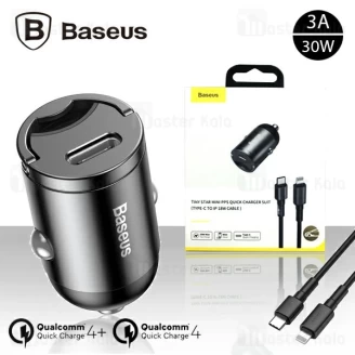 شارژر فندکی فست شارژ بیسوس BASEUS Tiny Star Mini PPS QC4.0 TZVCHX-0G توان 30 وات