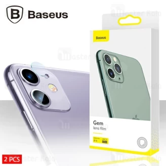پک دوتایی محافظ لنز دوربین شیشه ای موبایل Apple iPhone 11 Baseus SGAPIPH61S-JT02
