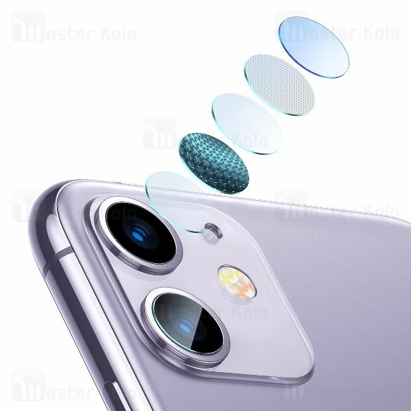 پک دوتایی محافظ لنز دوربین شیشه ای موبایل Apple iPhone 11 Baseus SGAPIPH61S-JT02