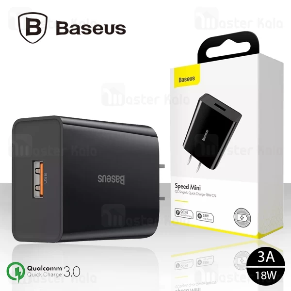 شارژر دیواری بیسوس Baseus Speed Mini QC3.0 Charger 18W CCFS-N01 توان 3 آمپر