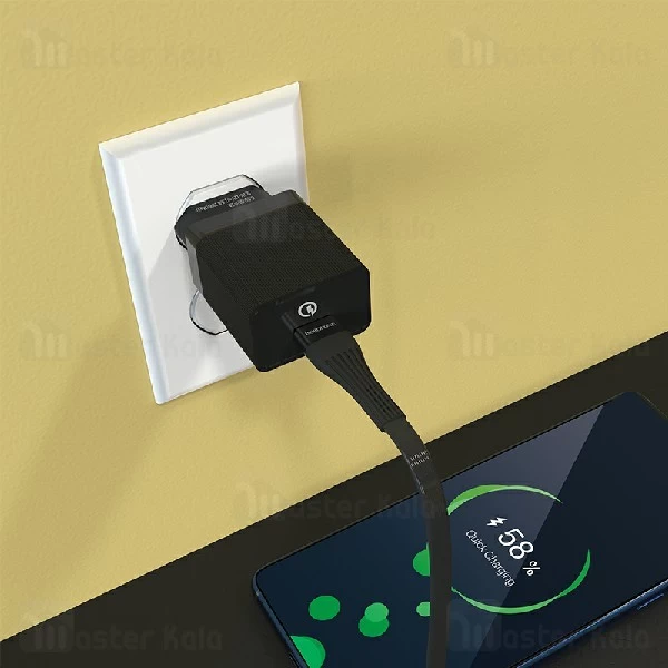 شارژر دیواری بروفون Borofone BA17A QC3.0 Charger 18W توان 3 آمپر