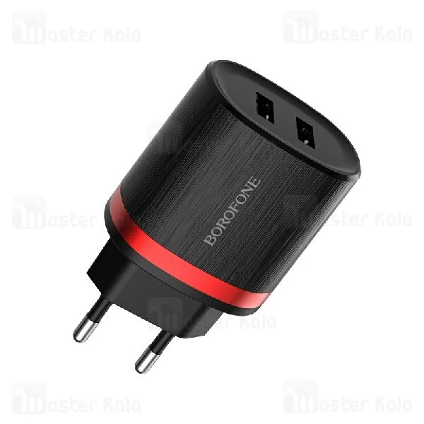 شارژر دیواری بروفون Borofone BA7A Dual USB Charger 2.1A دو پورت