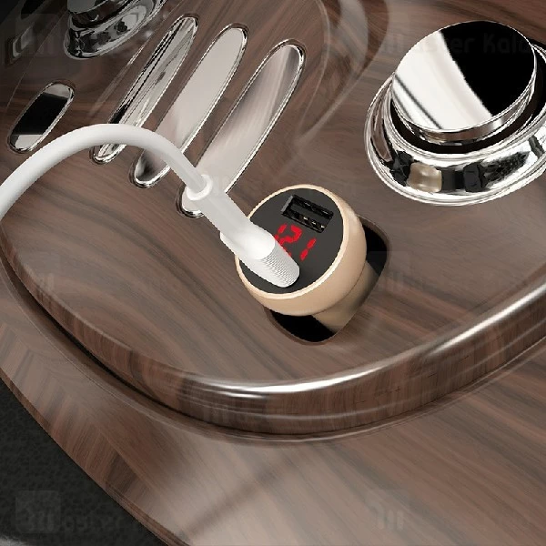 شارژر فندکی بروفون Borofone BZ9A Digital Display Car Charger توان 3.1 آمپر