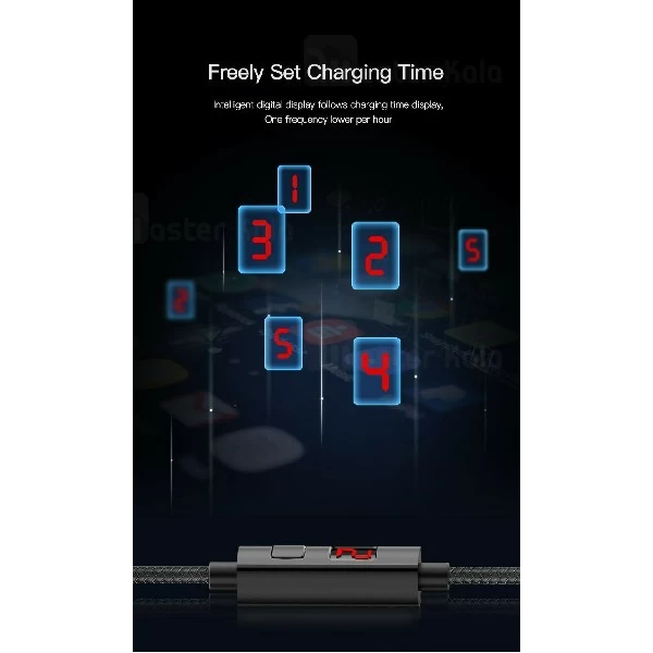 کابل Type C یسیدو Yesido CA46 Timing Cut Off 5A دارای قطع کن تایمر دار