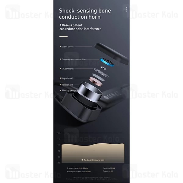 هندزفری بلوتوث القایی بیسوس Baseus BC10 Bone Conduction IPX5
