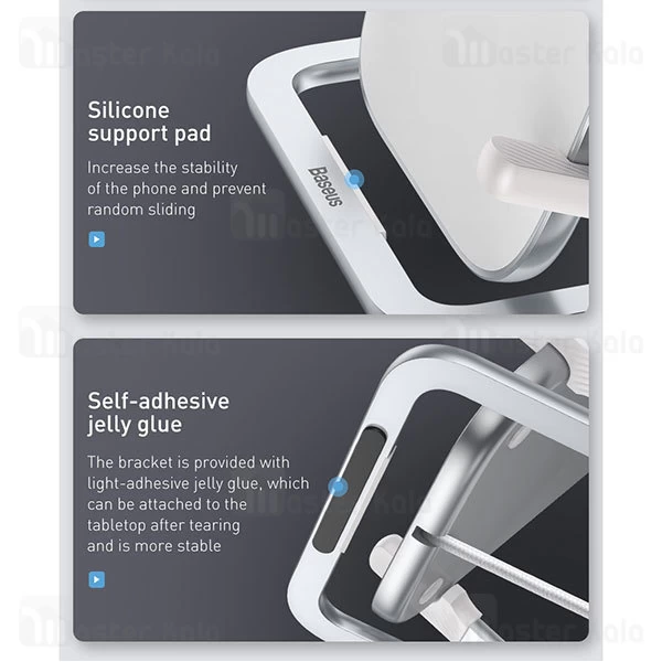 شارژر وایرلس بیسوس Baseus Rib Horizontal and Vertical BS-W502 WXPG-01 15W دارای استند