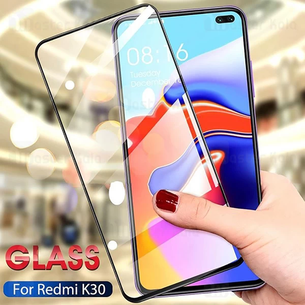 محافظ صفحه شیشه ای تمام صفحه تمام چسب شیائومی Xiaomi Redmi K30 / Poco X2
