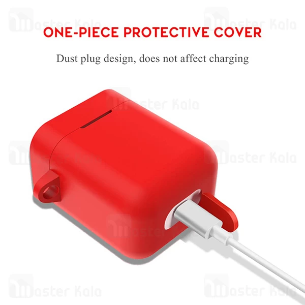 کاور محافظ سیلیکونی شیائومی Xiaomi Mi Air True / Mi True Earphones Lite TWSEJ03WM همراه با قلاب آویز