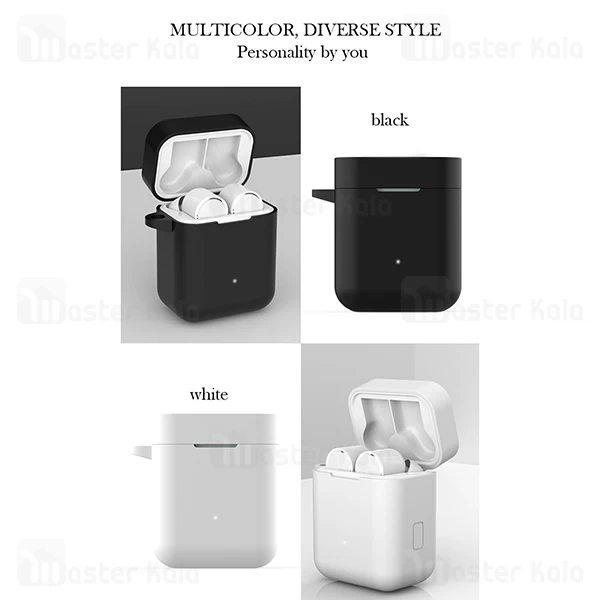 کاور محافظ سیلیکونی شیائومی Xiaomi Mi Air True / Mi True Earphones Lite TWSEJ03WM همراه با قلاب آویز