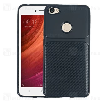 قاب ژله ای طرح چرم فیبر کربنی شیائومی Xiaomi Redmi Note 5A Prime Auto Focus Fiber Carbon