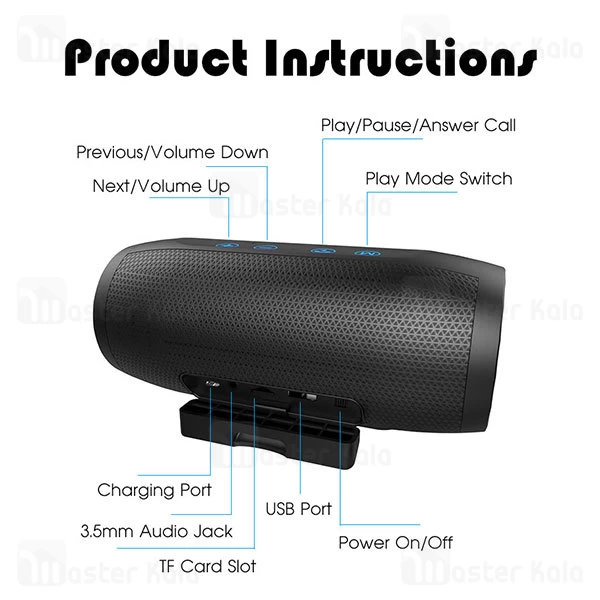 اسپیکر بلوتوث زیلوت Zealot S16 Bluetooth Speaker 10W