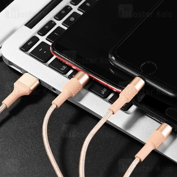 کابل سه سر بروفون Borofone BX21 3 in 1 Cable به توان 2.4 آمپر
