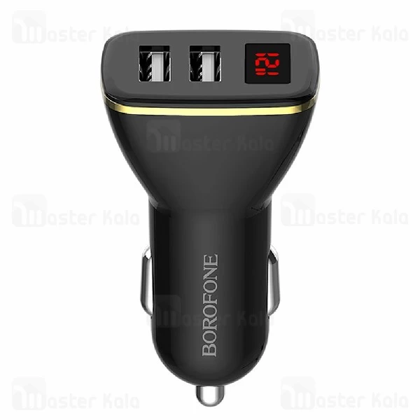 شارژر فندکی بروفون Borofone BZ11 Digital Display Car Charger توان 2.1 آمپر