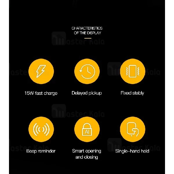 هولدر و شارژر وایرلس 15 وات TOTU CACW-039 Bumblebee Wireless Charger ابعاد 4 تا 6.5 اینچ