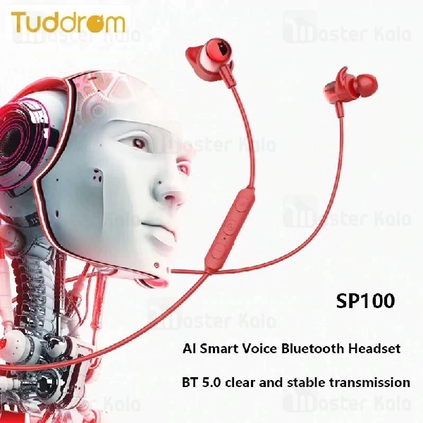 هندزفری بلوتوث تادروم Tuddrom SP100 Bluetooth Earphone IPX5 طراحی مگنتی + کیف