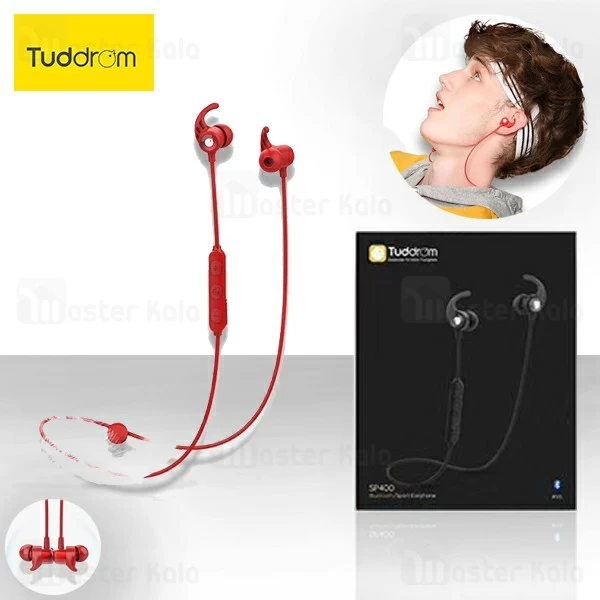 هندزفری بلوتوث تادروم Tuddrom SP400 Bluetooth Earphone IPX5 طراحی مگنتی
