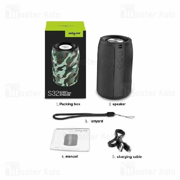 اسپیکر بلوتوث زیلوت Zealot S32 Bluetooth Speaker 5W