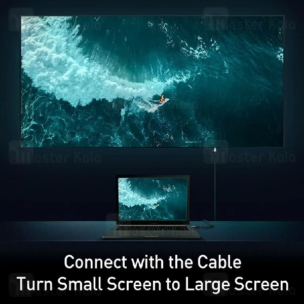 کابل HDMI بیسوس Baseus DP Male To HDMI Male 4K CAKSX-H0G