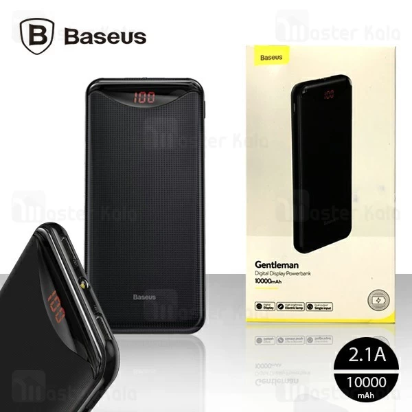 پاوربانک 10000 بیسوس Baseus Gentleman Power Bank PPLN-A01 دارای چراغ قوه