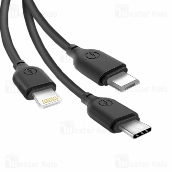 کابل سه سر ایکس او XO NB103 3 in 1 Charging Cable به توان 2.1 آمپر