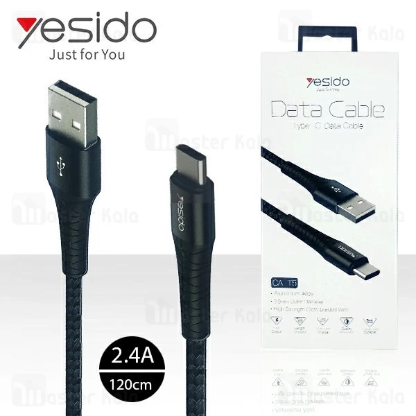 کابل Type C یسیدو Yesido CA-T5 Data Charging Cable توان 2.4 آمپر