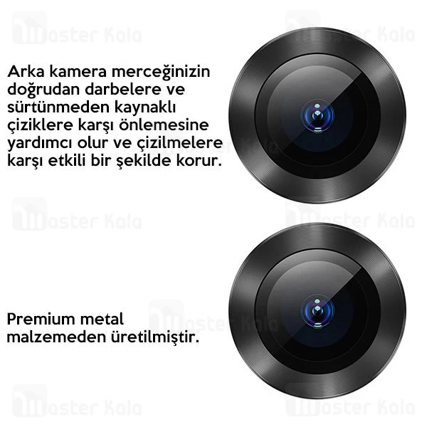 محافظ لنز دوربین فلزی بیسوس Apple iPhone 11 Baseus SGAPIPH61S-AJT01 Alloy Protection Ring Lens Film