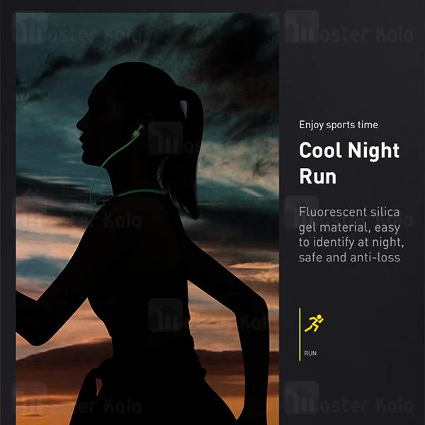 بند نگهدارنده اپل ایرپاد بیسوس Baseus ARAPPOD-BGY Fluorescent Ring Sports Silicone Lanyard Sleeve