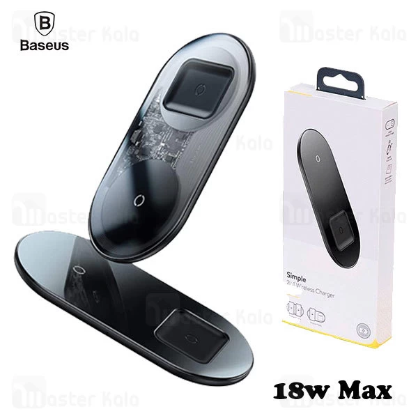 شارژر وایرلس بیسوس Baseus Simple 2in1 Pro Edition WXJK-C01 15W شارژ گوشی و ایرپاد