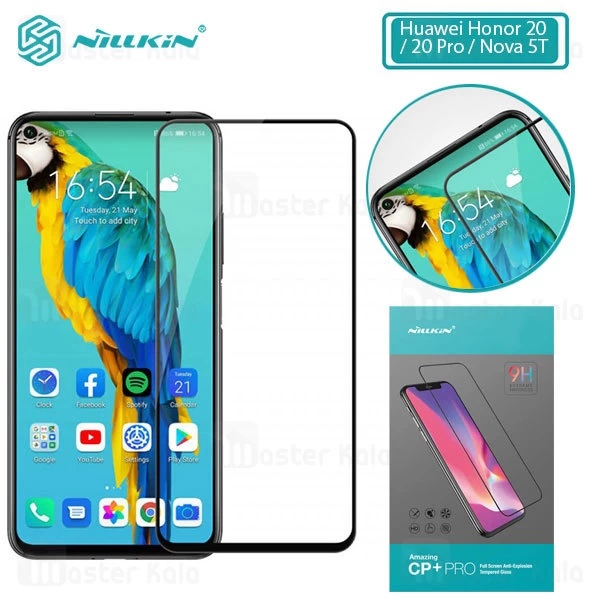 محافظ صفحه شیشه ای تمام صفحه تمام چسب هواوی Huawei Honor 20 / Honor 20 Pro / Nova 5T Nillkin CP+ Pro