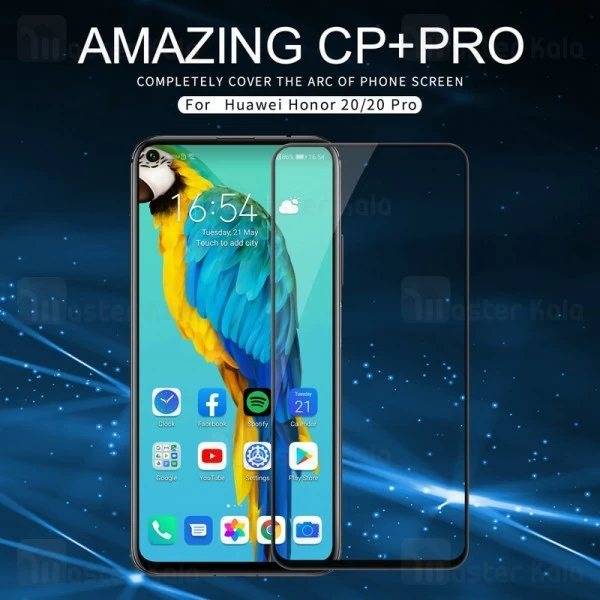 محافظ صفحه شیشه ای تمام صفحه تمام چسب هواوی Huawei Honor 20 / Honor 20 Pro / Nova 5T Nillkin CP+ Pro