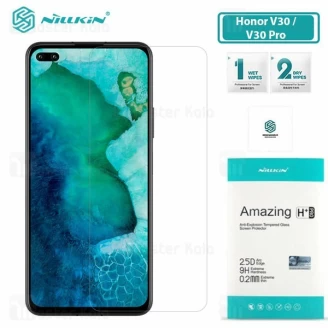 محافظ صفحه شیشه ای نیلکین هواوی Huawei Honor V30 / V30 Pro Nillkin H+ Pro + محافظ لنز