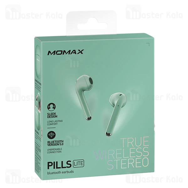 هندزفری بلوتوث دوگوش مومکس Momax Pills Lite BT2 Bluetooth Earbuds به همراه داک شارژ